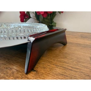 Vintage Gourmates Glo-Hill Canada Atomic Tray Chrome Platter Ruby Handles MCM image 7