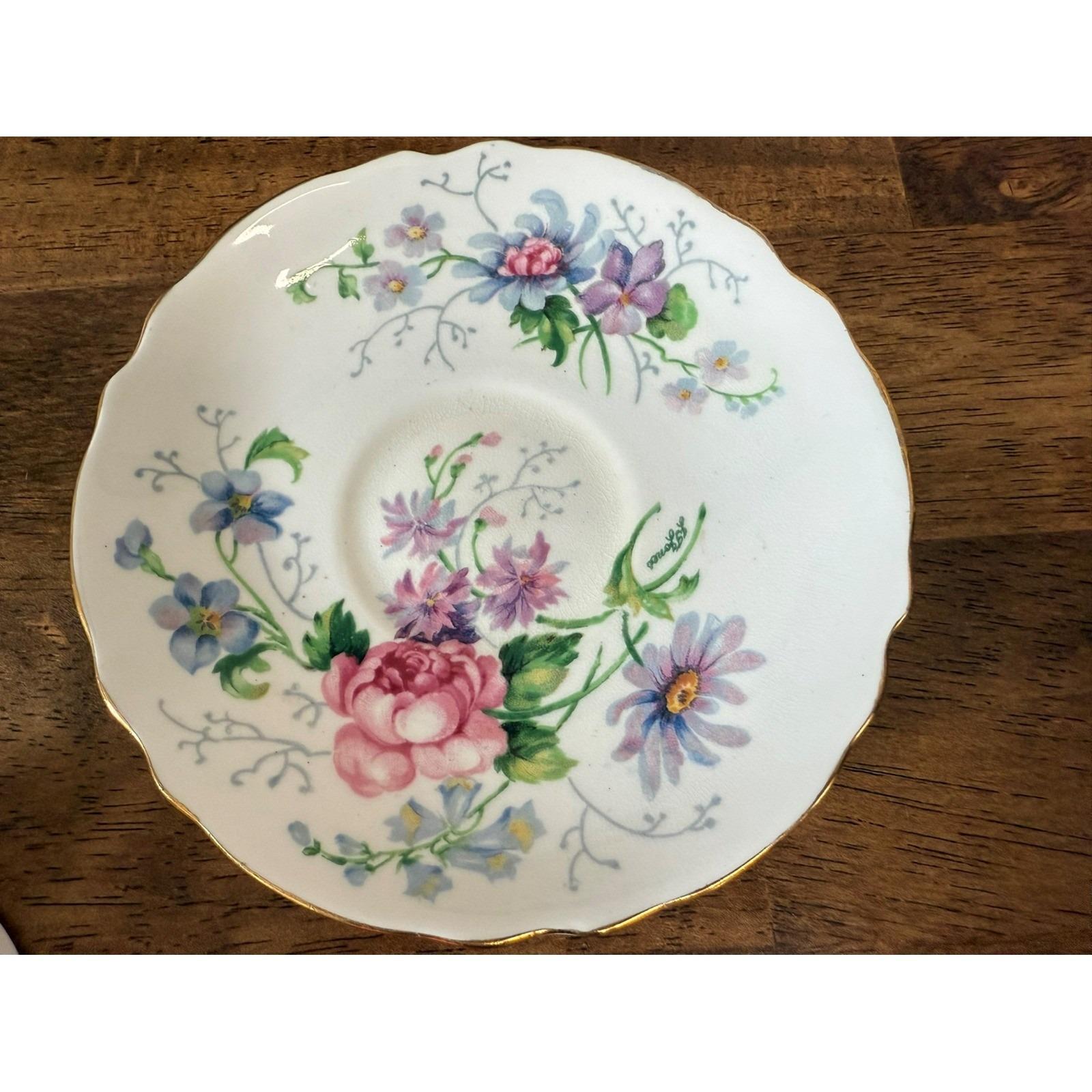 Vintage Crown Staffordshire England's Glory Fine Bone China Teacup