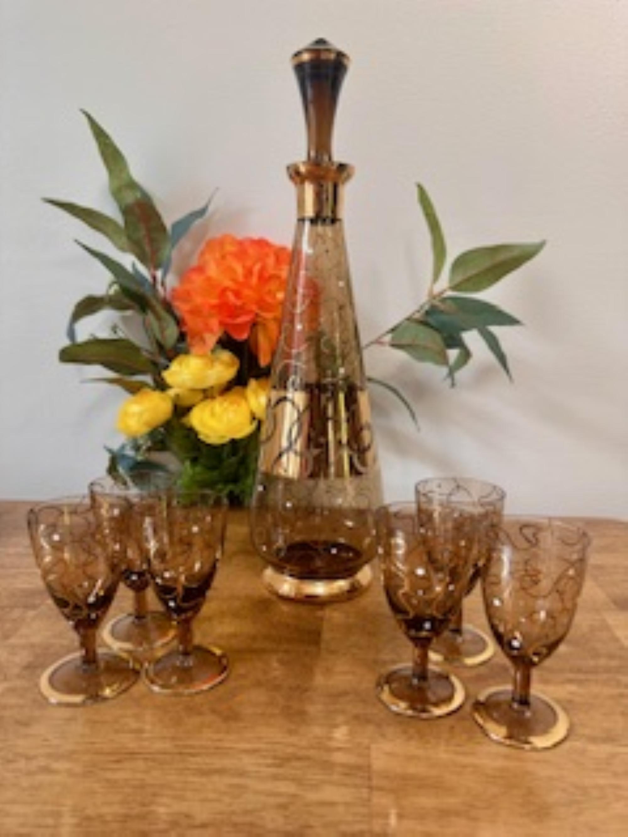 Vintage Bohemia Crystal Decanter - Etsy