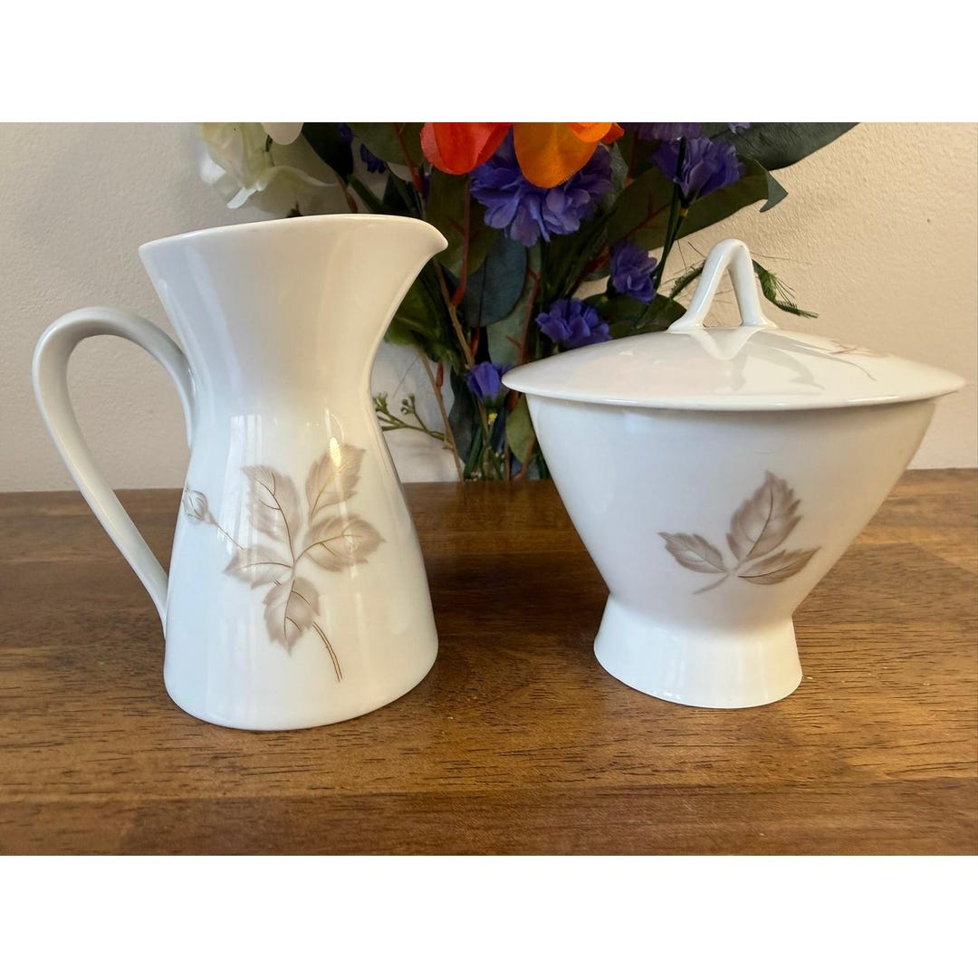 Rosenthal Roses Rosenthal Classic Rose Creamer Sugar White Porcelain Floral Gold Trim ...