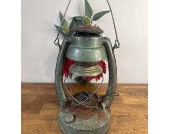 Linterna Embury No 2 Air Pilot Vintage Verde Lámpara de aceite Hurricane Rústica Sin Globo