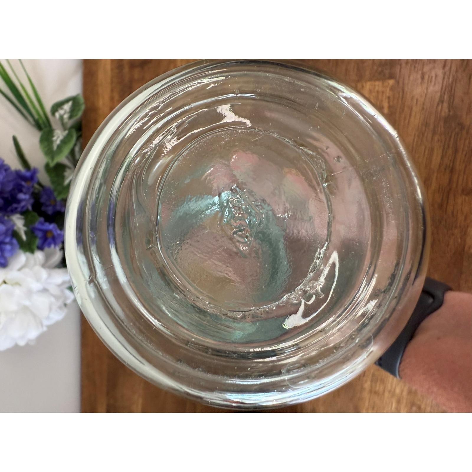 ハンスヘッドバーグ？HANSHEDBERG. Jar with lid Vintage Crown Mason Jar With Zinc Lid – Canadian Aqua Glass