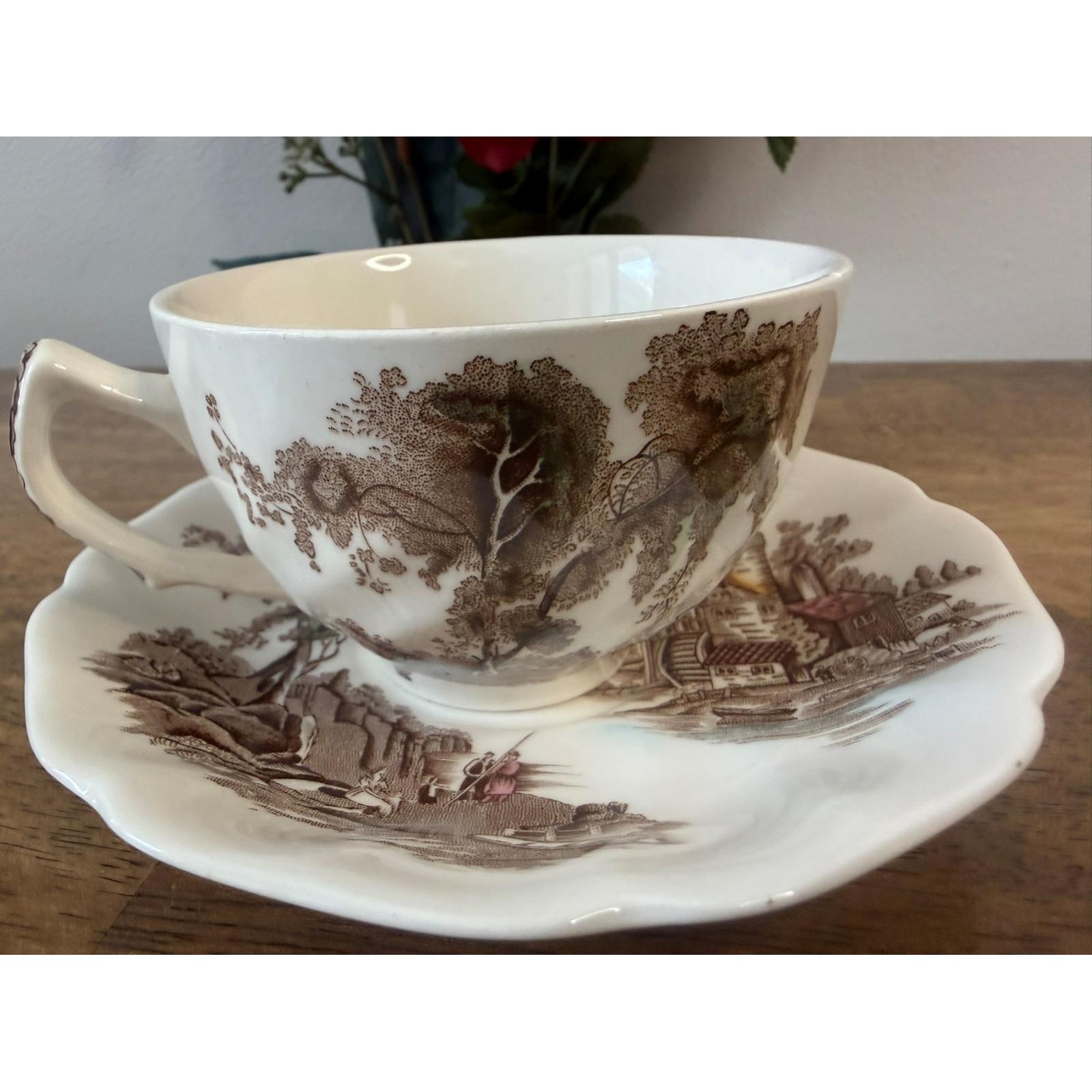 Johnson Bros Old Mill Cup and Saucer Vintage English Tableware