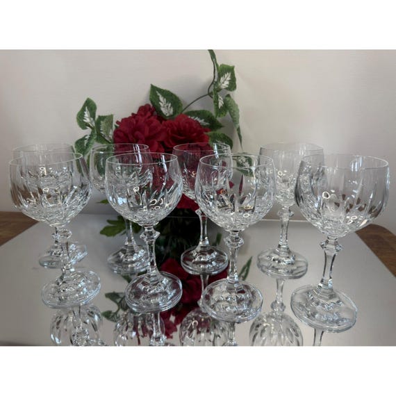 Vintage Schott Zwiesel Gardone Lead Crystal Wine Glasses German