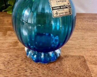 ヴィンテージ チェコスロバキア製 ハンドメイド クリスタル花瓶 SPM