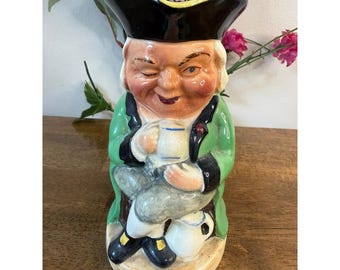 Burlington Ware The Winker Toby Jug Pitcher England Vintage Character Mug