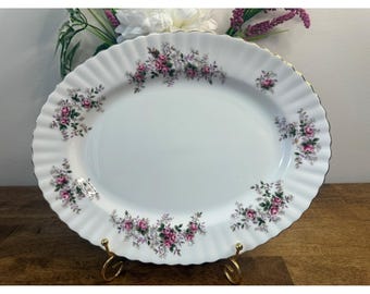 Royal Albert Lavender Rose Large Serving Platter Bone China England Vintage