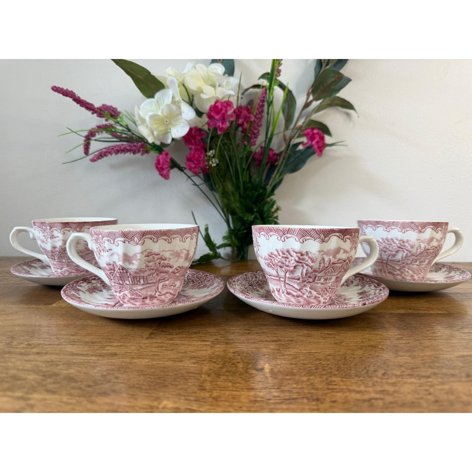 Churchill pink transferware - Etsy 日本