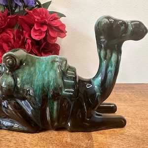 Blue Mountain Pottery Lying Camel Figurine Vintage Canadian Ceramic MCM