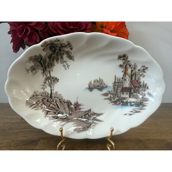 Johnson Bros Old Mill Soßenteller Vintage Transferware England Ersatz