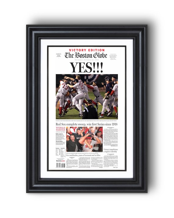 2004 Boston Red Sox World Series Champions “YES!!!” Framed Front