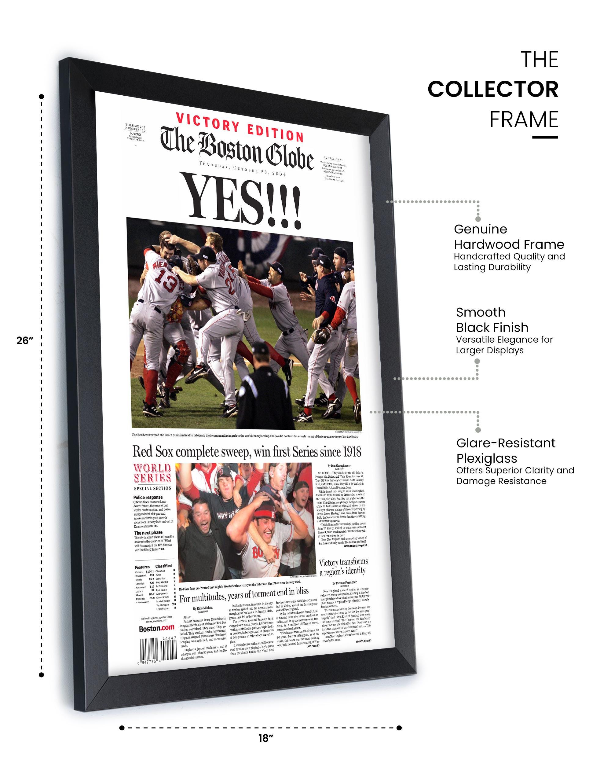 2004 Boston Red Sox World Series Champions “YES!!!” Framed Front