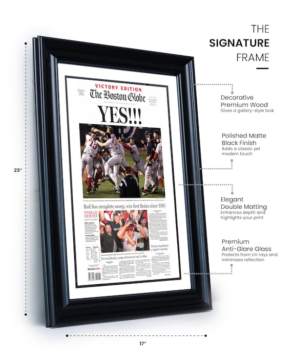 2004 Boston Red Sox World Series Champions “YES!!!” Framed Front