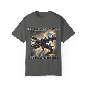 Bombardino Crocodile Unisex T-Shirt, Funny Graphic Tee, Gift for Music Lovers, Quirky Apparel, Casual Wear, Unique Design