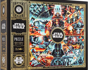 Theory11 Star Wars 1000 Piece Jigsaw Puzzle with Gold Foil | Official Lucasfilm Collectible | Carrying Pouch & Interactive Experience