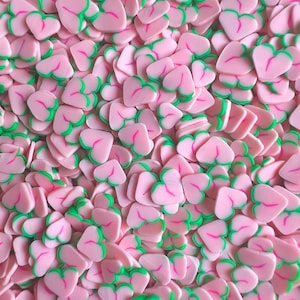 5mm Miniature Peach clay sprinkles, fimo slices, Faux Sprinkles for Nail art Design/Embellishment, Slime Making, DIY art, NOT Edible
