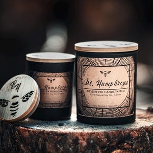 Mt. Humphreys– Eco-Friendly  Luxury Soy Candle in a Reusable Glass Jar