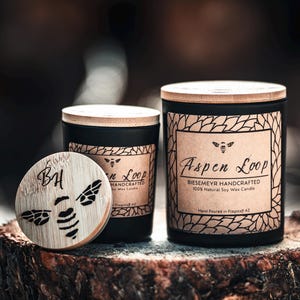 Aspen Loop – Eco-Friendly Woodsy Luxury Soy Candle in a Reusable Glass Jar