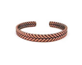 Handgefertigtes geflochtenes Kupfer Armband | Armreif | Manschette | Schmuck | Anhänger