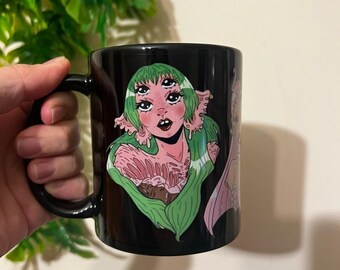 Melanie Martinez black mug 15oz ceramic coffee mug cry baby portals k12 mug pop alternative cup Melanie Martinez gift