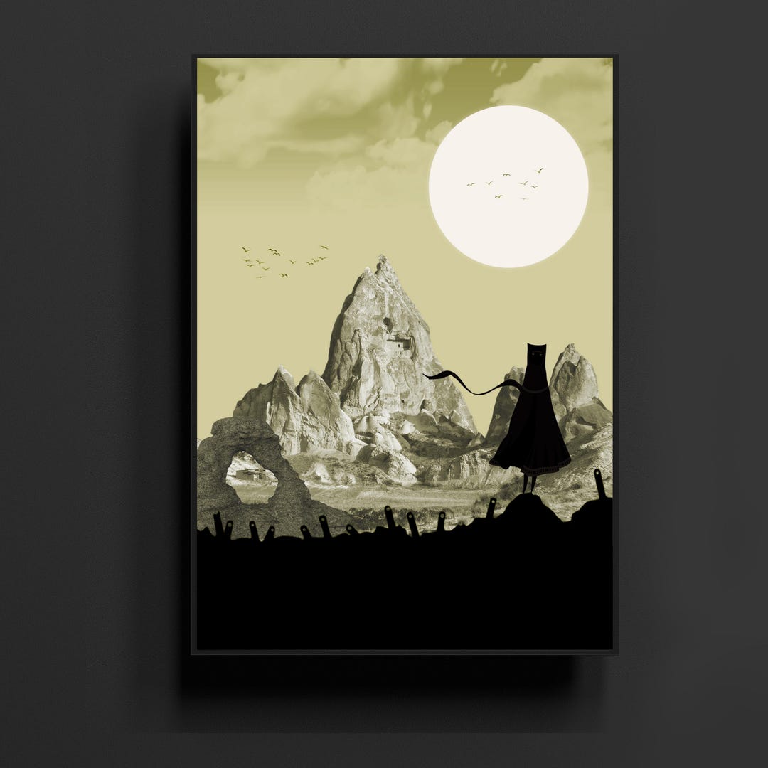 Minimalist Video Game Poster ,journey Wall Art – Desert Adventure ...