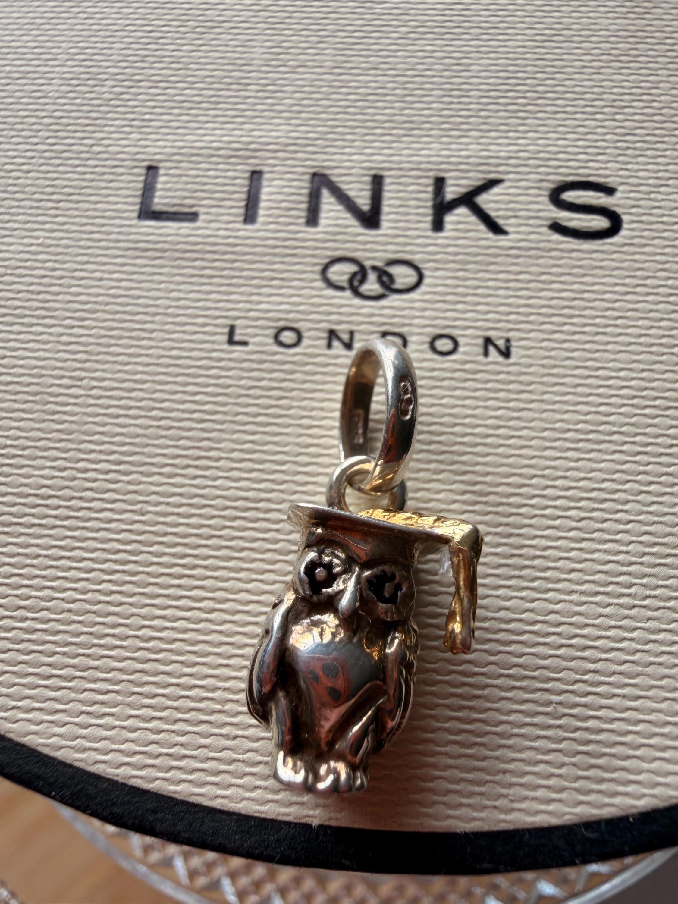 Links of London sterling 925 silver graduation owl