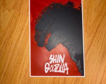 Door Shin Godzilla geïnspireerde litho