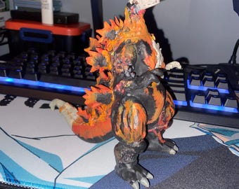 Figurine personnalisée Godzilla Meltdown : inspirée de Godzilla vs Destroyah peinte à la main