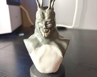 Busto de Frank el Conejo de Donnie Darko / Escultura espeluznante impresa en 3D / Figura coleccionable de película de terror
