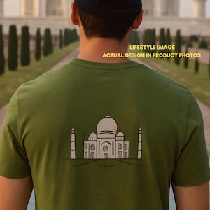 Limited Edition Taj Mahal T-Shirt, Minimalist India Souvenir Unisex Cotton