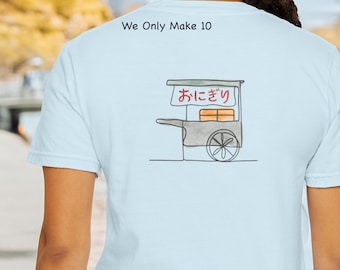 Onigiri Cart Shirt, Japanese Street Food T Shirt, Tokyo Food Stall Tee, Foodie Gift