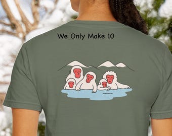 Snow Monkey Japan Shirt, Japanese Macaque T Shirt, Jigokudani Monkey Park Tee, Gift for Travelers