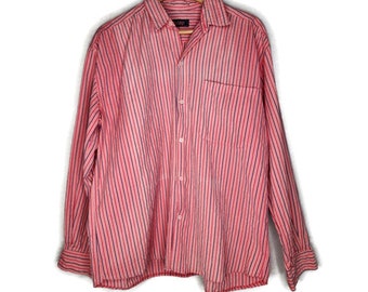1980s Striped Vintage Shirt By Club Blazer Size XL