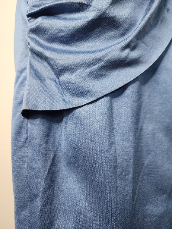 1980s Amen Wardy Blue Peplum Vintage Skirt Size 10 - image 9