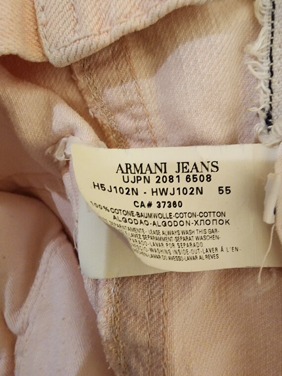 1980s Armani Wide Leg Jeans in Pink Size 31 - image 7