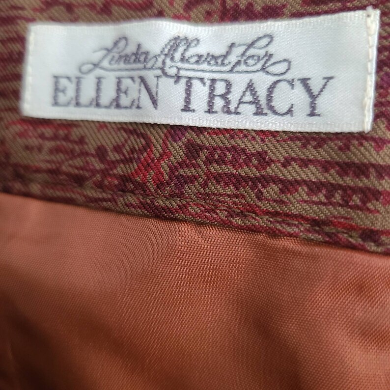 1980s Linda Allard for Ellen Tracy Vintage Deadstock Silk | Etsy
