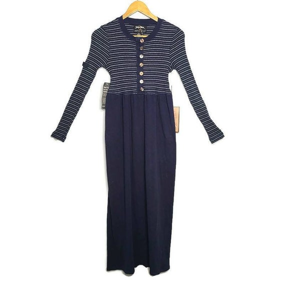 1990s Carole Little Cotton Vintage Maxi Dress