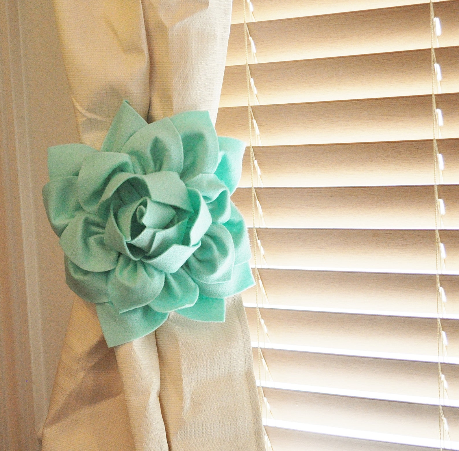 Dahlia Flower Curtain Tie Backs Curtain Tiebacks Curtain Etsy