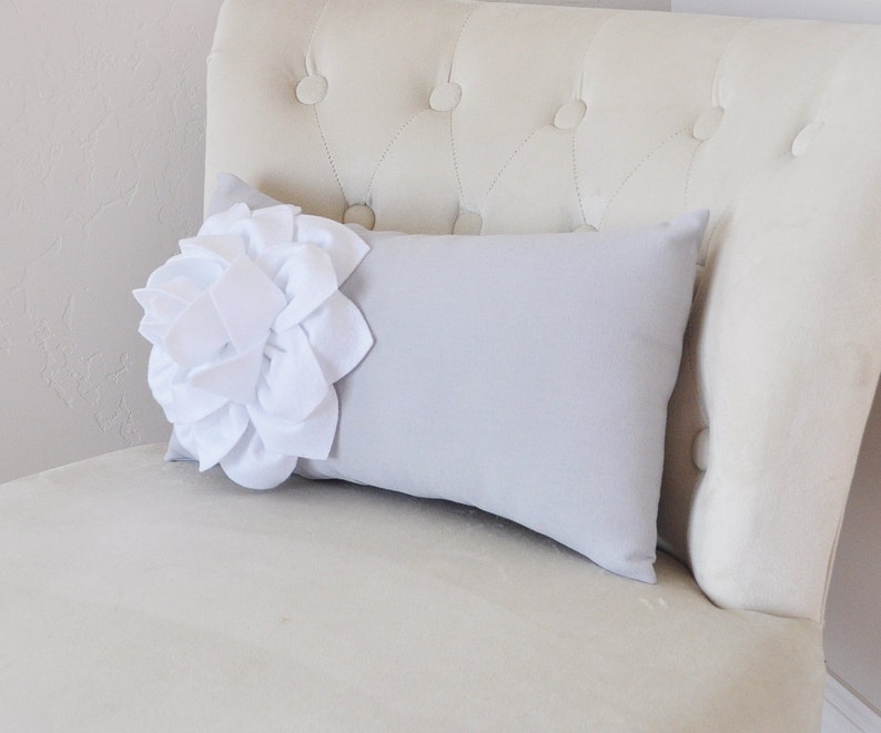light gray lumbar pillow