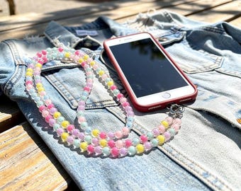 Beaded Crossbody Phone Strap | Colorful Phone Lanyard