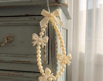 Ciondolo per cellulare con perle / Elegante accessorio per borsa / Ciondolo per tablet e valigia / Braccialetto