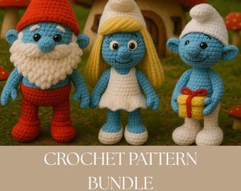 The classic blue crew– Amigurumi pattern Bundle (PDF)