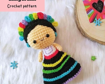 Modèle de poupée mexicaine au crochet – Tutoriel PDF pour Amigurumi