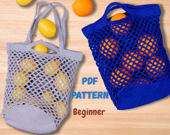 Crochet Market Bag Pattern – Easy DIY French Tote (PDF Pattern)