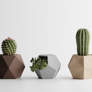 Plant Pot GeoTrio Set of 3 - Minimalist Planter