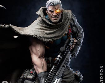 Cable Collectible Statue – Hand Painted Mutant Warrior Display Figure – Premium Sci-Fi Comic Sculpture – Collector Gift