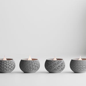 Tealight LED Candle geo style