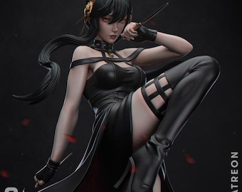 Yor Forger Collectible Statue – Hand Painted Assassin Display Figure – Premium Anime Sculpture – Elegant Collector Gift