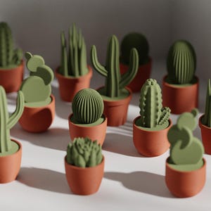 Decorative Cactus  - Succulent Ornaments – Christmas Cactus Holiday Decor – Unique Festive Gift for Plant Lovers