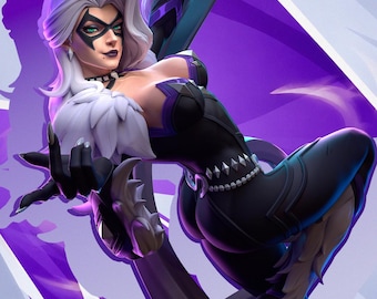 Black Cat Figure Comic Inspired Statue Cat Burglar Heroine Collectible Superhero Character Figure